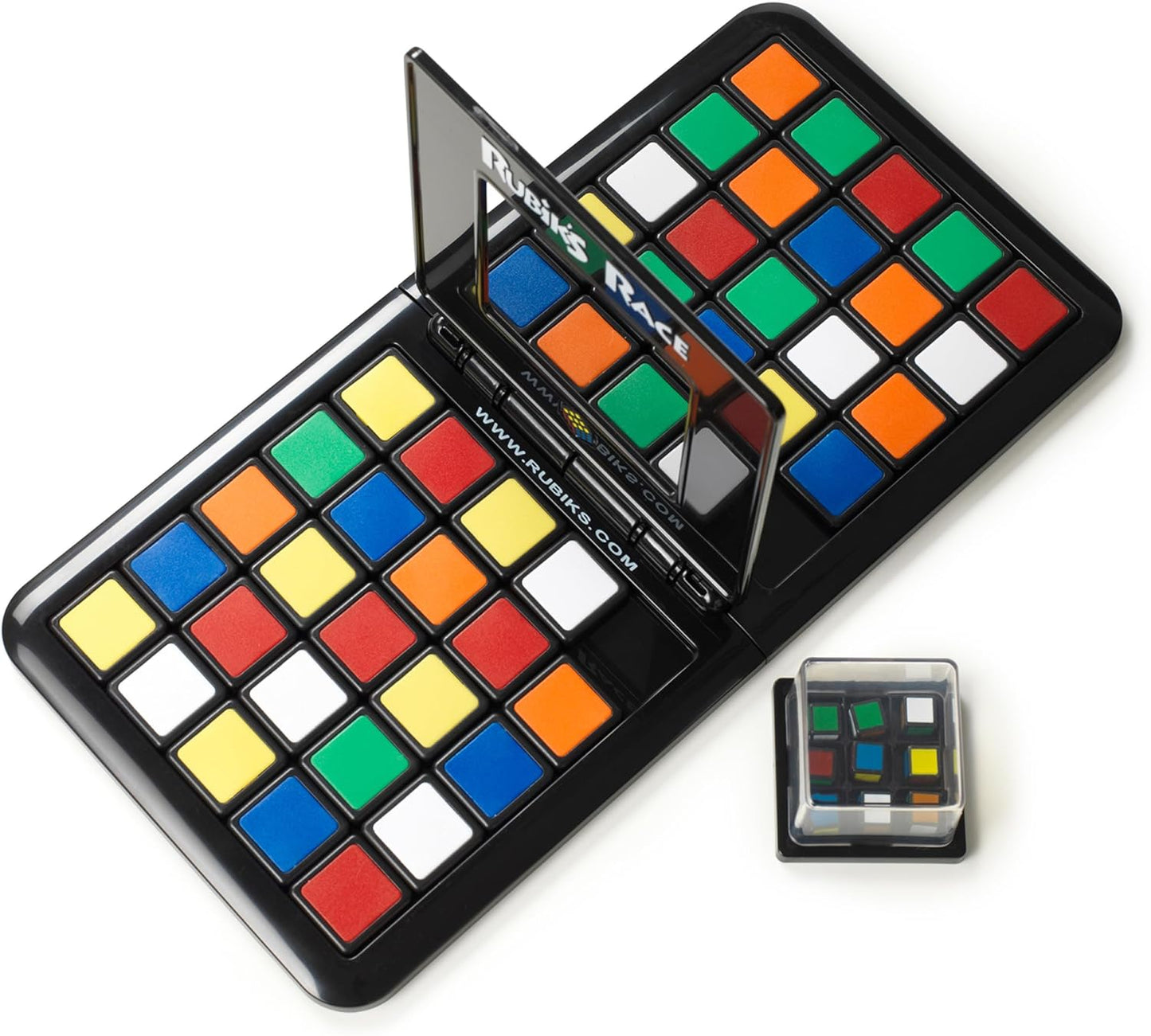 Rubik’s Cube, Rubik's Race, Ace Edition, Classic Fast-Paced Puzzle Strategy Sequence Board Game, Problem-Solving Brain Teaser, Color-Matching Game, 2 Players, for Adults, Teens, Kids Ages 7 & Up