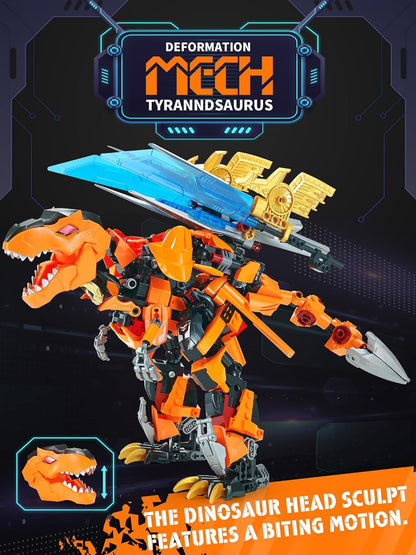 TIALLOW Pterodactyl Robot 2 in 1 Building Toy Sets, Dinosaurs Mech Transforming Building Block Model, Mecha Action Figures Pterosaur Building Kits, for Boys, Adult Age 8-12 (Pterodactyl)