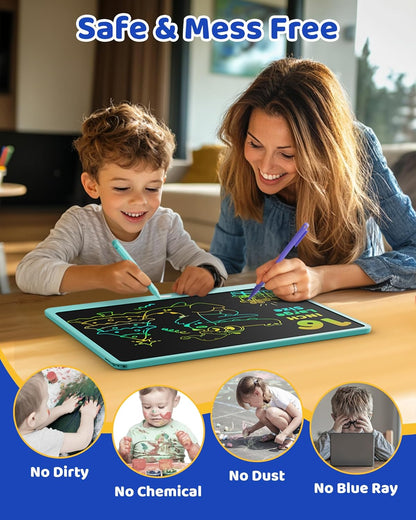 KOKODI LCD Writing Tablet 8.5-Inch Colorful Doodle Board, Electronic Drawing Tablet Drawing Pad for Kids, Educational and Learning Kids Toys Gifts for 3 4 5 6 7 8 Year Old Boys and Girls(Blue)