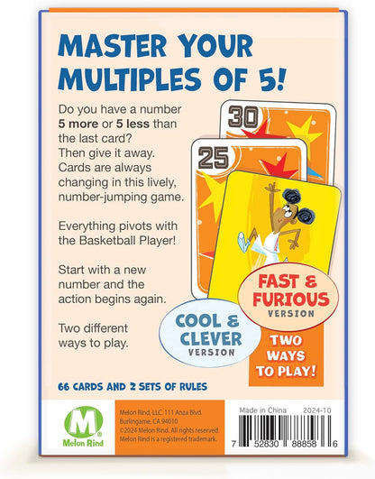 Melon Rind Jump 1, Math Game for Kids Learning Adding and Subtracting by 1, Lively, Card Game, Quick Activity for Boosting Math Confidence, Easy Screenless Fun, Perfect for Kindergarteners, Ages 5+