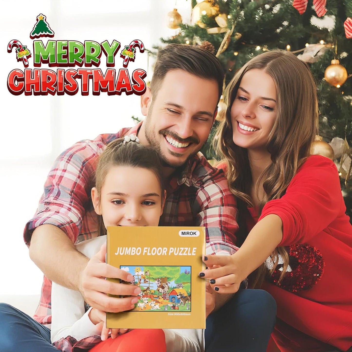 Jumbo Floor Puzzle for Kids, Large Jigsaw Puzzles 48 Piece with Box for Kids Ages 3-5,Preschool Learning & Education Toys, Gifts for 4-8 Year Old Boys and Girls(Jungle Animals)