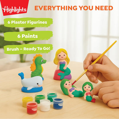 Highlights Paint Your Own Plaster Figurine & Activity Kits – DIY Art Sets with Figurines, Paints, Brush & Bonus Activities – Multiple Themes – Ages 6+