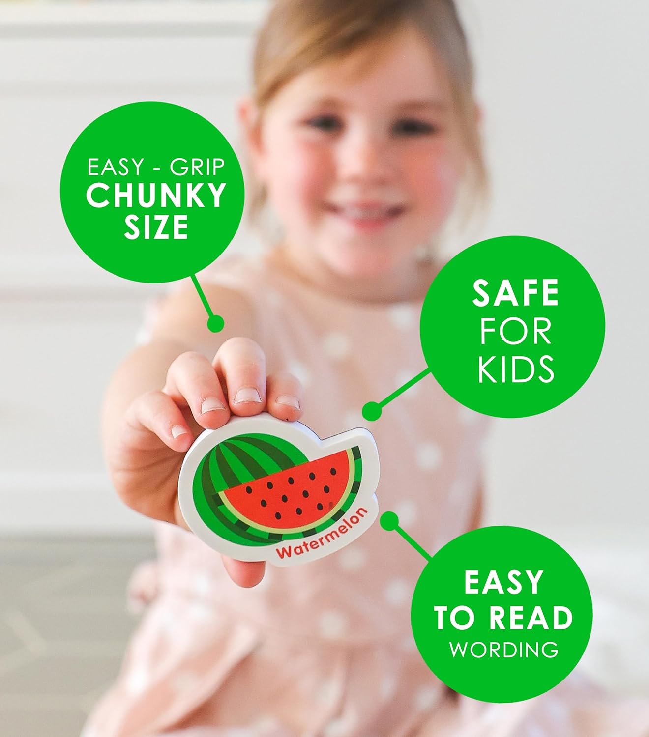 Curious Columbus Learning Magnets – Set of 52 Fridge Magnets for Kids – Includes 26 Large Foam Food Pieces and 26 ABC Alphabet Letters for Learning and Play