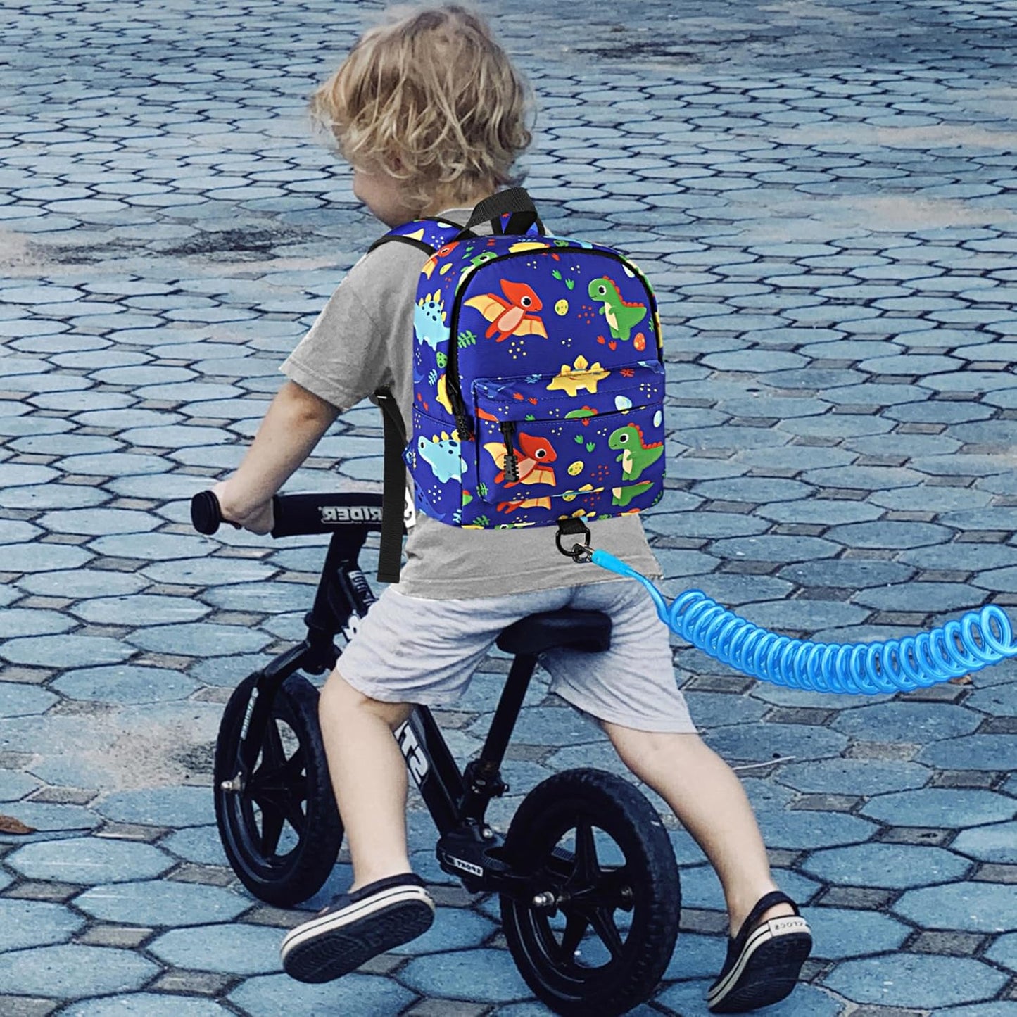 Accmor Toddler Backpack Leash with Anti Lost Wrist Link, Cute Mini Child Walking Harnesses Keep Kids Close Back Pack Rope Tether Rein for Baby Boys (Pink/Unicorn)