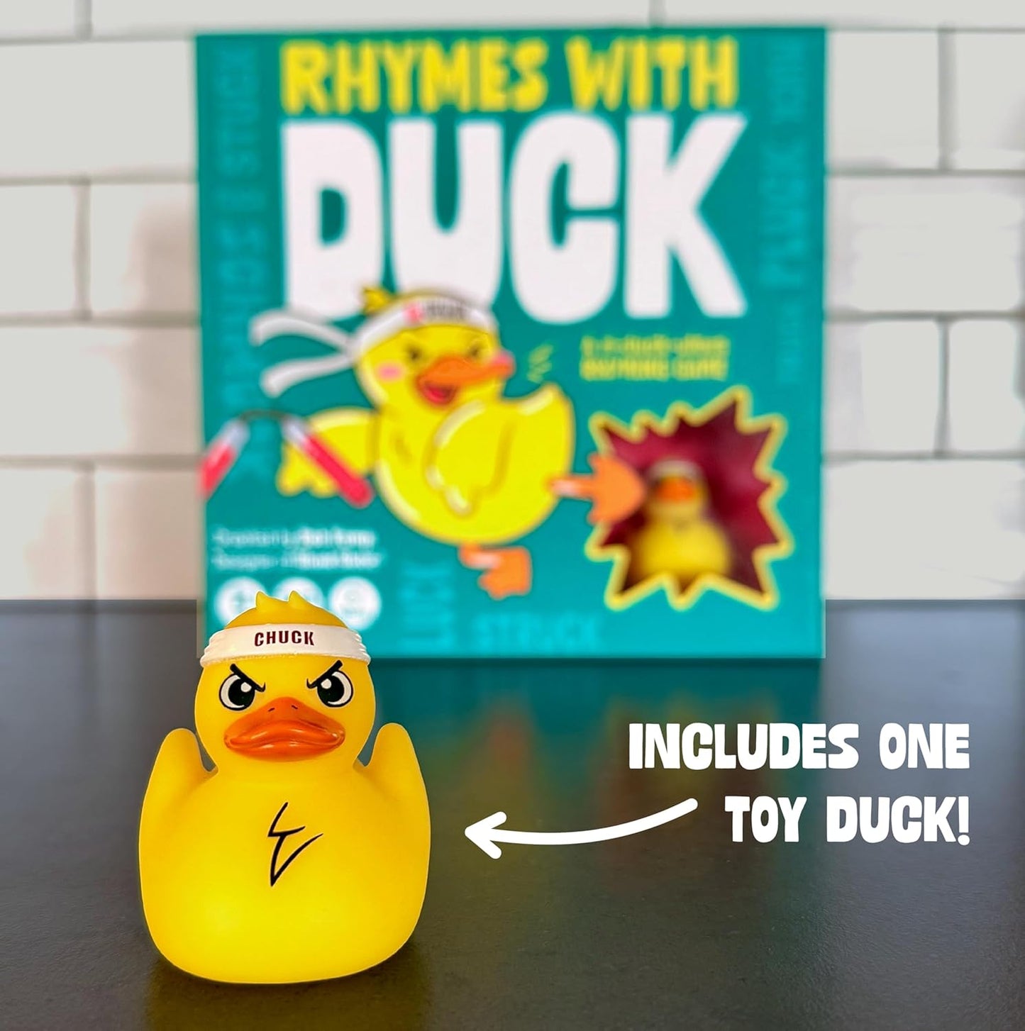 Gray Matters Games Rhymes with Duck Board Game – Fun Wordplay Game for Families and Parties