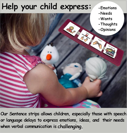 Smile4autism Large 2.5x10 ¼” Tools Perfect to Keep Your Loose Visual Picture Cards Organized. Autism, ABA, ADHD, Language & Apraxia Aspergers