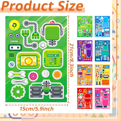 24-Sheet Make Your Own Science Sticker Kit | Microscope, DNA & Scientist Designs - Reusable Educational Decor for Classrooms & Kids Rooms