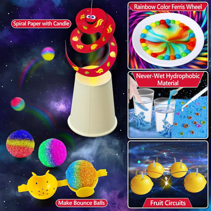 UNGLINGA 210 Experiments Science Kit for Kids, Boys Girls Birthday Toys Gifts Idea, Chemistry Set, Volcano, S.T.E.M Science Educational Project
