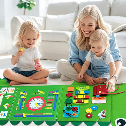 Busy Board Montessori Busy Board, Sensory Wall Activity Board- Toddlers Montessori Toys，Learning & Educational Panel Center for Kids Age 3+，Perfect Gift for Boys & Girls (Birthday, Christmas)