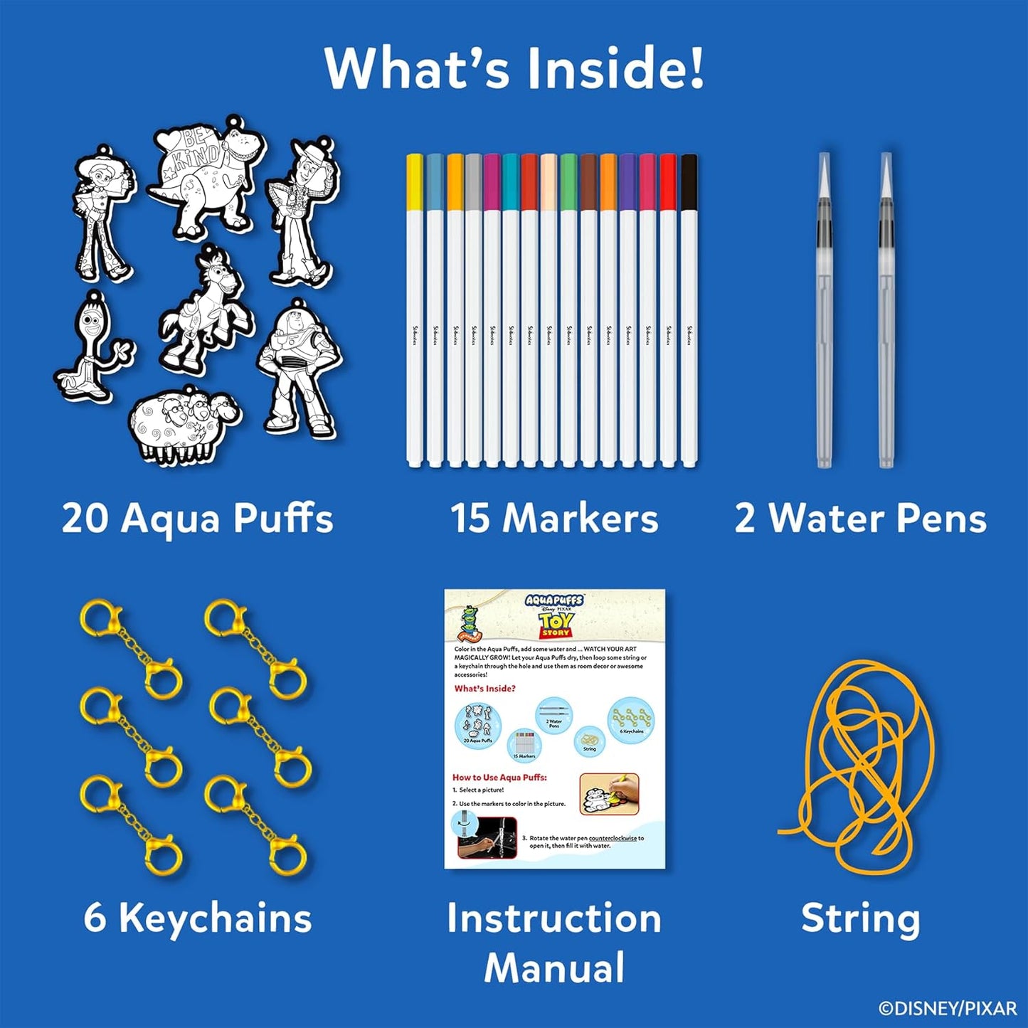 Skillmatics Aqua Puffs - 3D Art Kit, Animals, Mess-Free Paint by Number Craft for Kids, DIY Color Activity, Screen-Free Entertainment, Travel & Creative Gift for Girls & Boys Ages 4, 5, 6, 7, 8, 9, 10