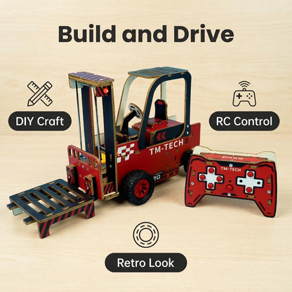 STEM Robotic Arm Kit for Kids 8+, RC Robot Building Kit, Mechanical Grabber Toy with 360° Rotation, Wooden Engineering Set