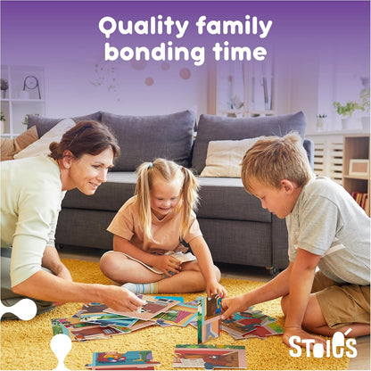 Stoie's Giant Floor Puzzle for Kids Ages 1-3 - My House Theme with 7 Different Rooms - Aids in Developing Fine Motor Skills and Critical Thinking - Made with Durable, Ecological Materials