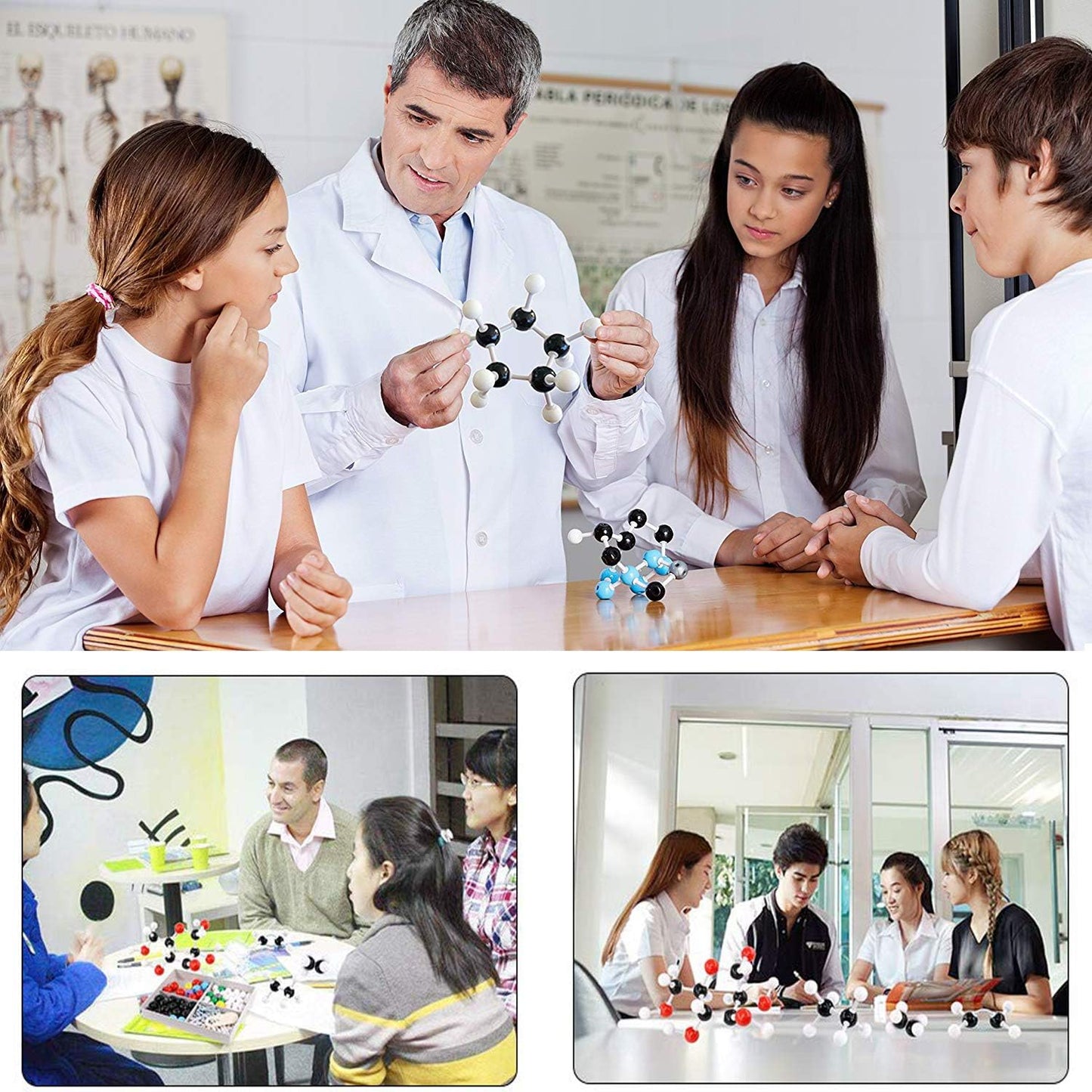 RELIANCER Molecular Model Kit,419PCS Organic Molecular Chemistry Set w/Atoms & Bonds,Molecular Structures Building Kit for Chemistry Learning,STEM Science Kits for Teachers,Students,Young Scientists