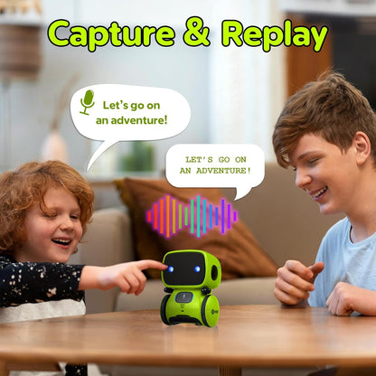 Contixo R1 Kids Robot Toy, Blue Interactive Smart Robots with Voice Control Talking Dancing Learning Touch Sensor Compact Educational Portable Toy for Boys Girls Toddlers 3-8 Years Old Birthday Gifts