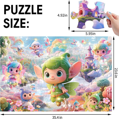 Jumbo Floor Puzzle for Kids,48 Piece Unicorn Large Jigsaw Puzzles,Puzzle for Toddler Ages 3-5,Fun Educational Preschool Learning Toy Easter Gift for Boys & Girls Ages 4-8