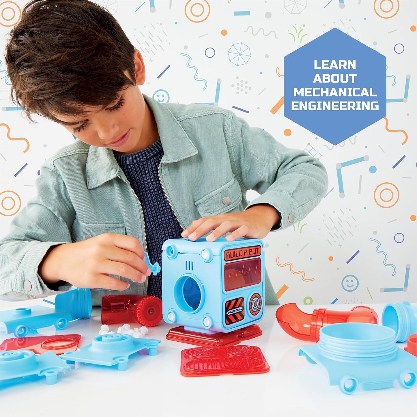 Discovery DIY Prize-Pod Robot Kit, 52-Piece Vending Machine Building Set, 12 Transforming Capsules, Educational Science Experiment, Engineering STEM Project, Robotics Toy Gift Kids Age 8+