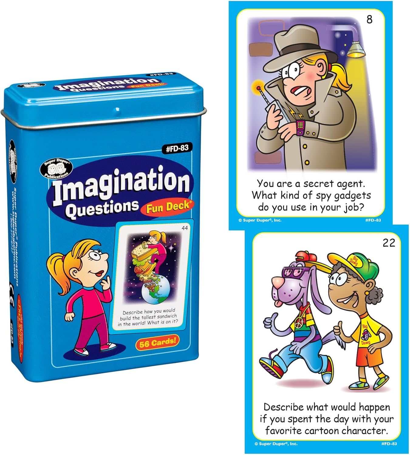 Super Duper Publications | Imagination Questions Fun Deck Flash Cards | Educational Learning Resource for Children