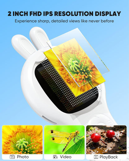 Microscope for Kids - Mini Pocket Digital Kids Microscope, Portable Handheld USB 500X Magnifying Glass, 4X Zoom, Christmas Birthday Gifts for Boys Girls Aged 3-12