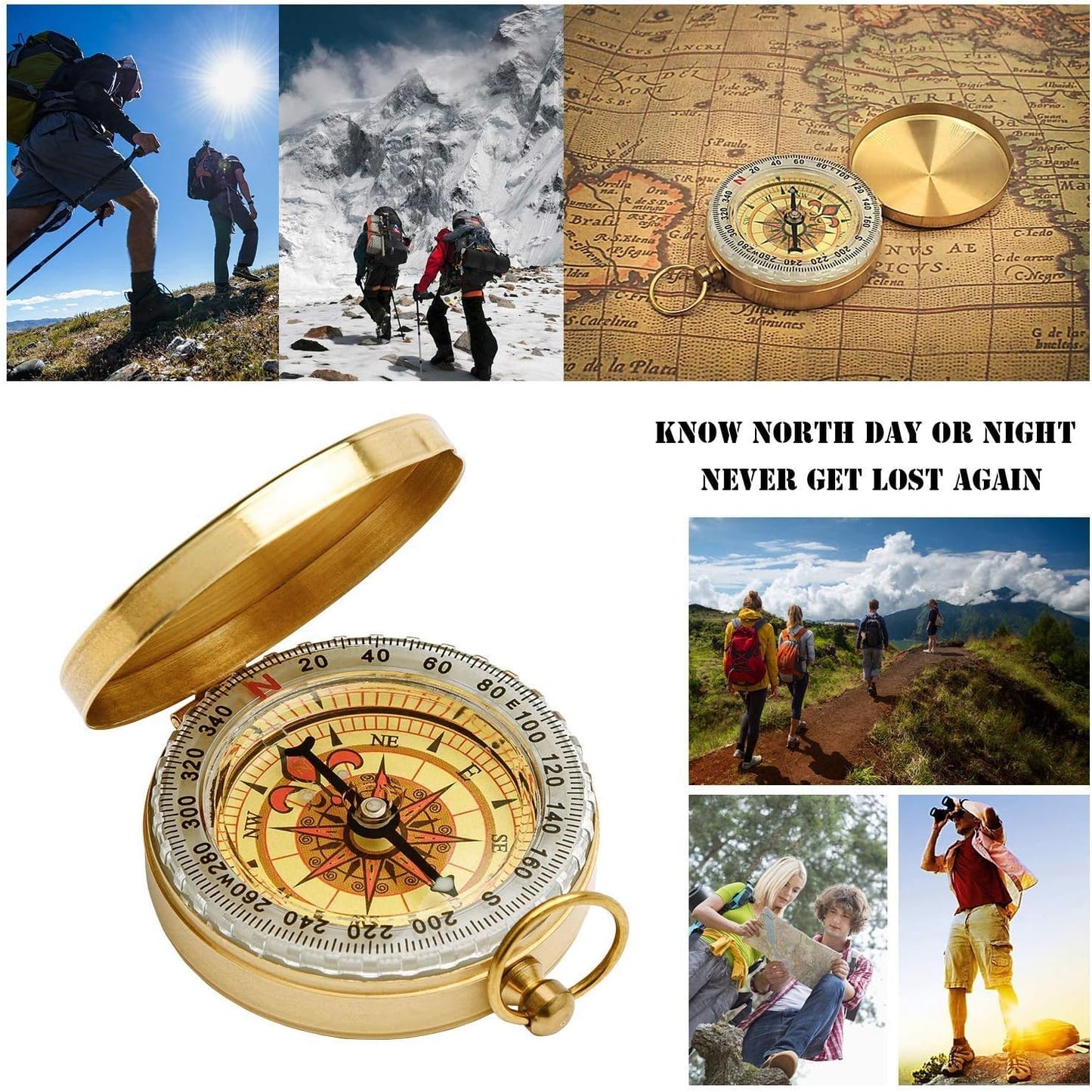 Pirate Spyglass Telescope Treasure Map Pocket Compass Kids Toys Set, Handheld Collapsible 25x30 Zoomable Monocular Polyester Fabric Huge Map & Golden Compass Boys Gift for Pirate Lovers