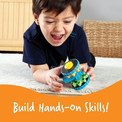 Learning Resources Gears, Rover Gears Building Set, STEM Activities, Fine Motor Skills, Toddler Explorer Kit, Science and Construction, Boys and Girls Gifts, 43 Pieces, Ages 4 and Up
