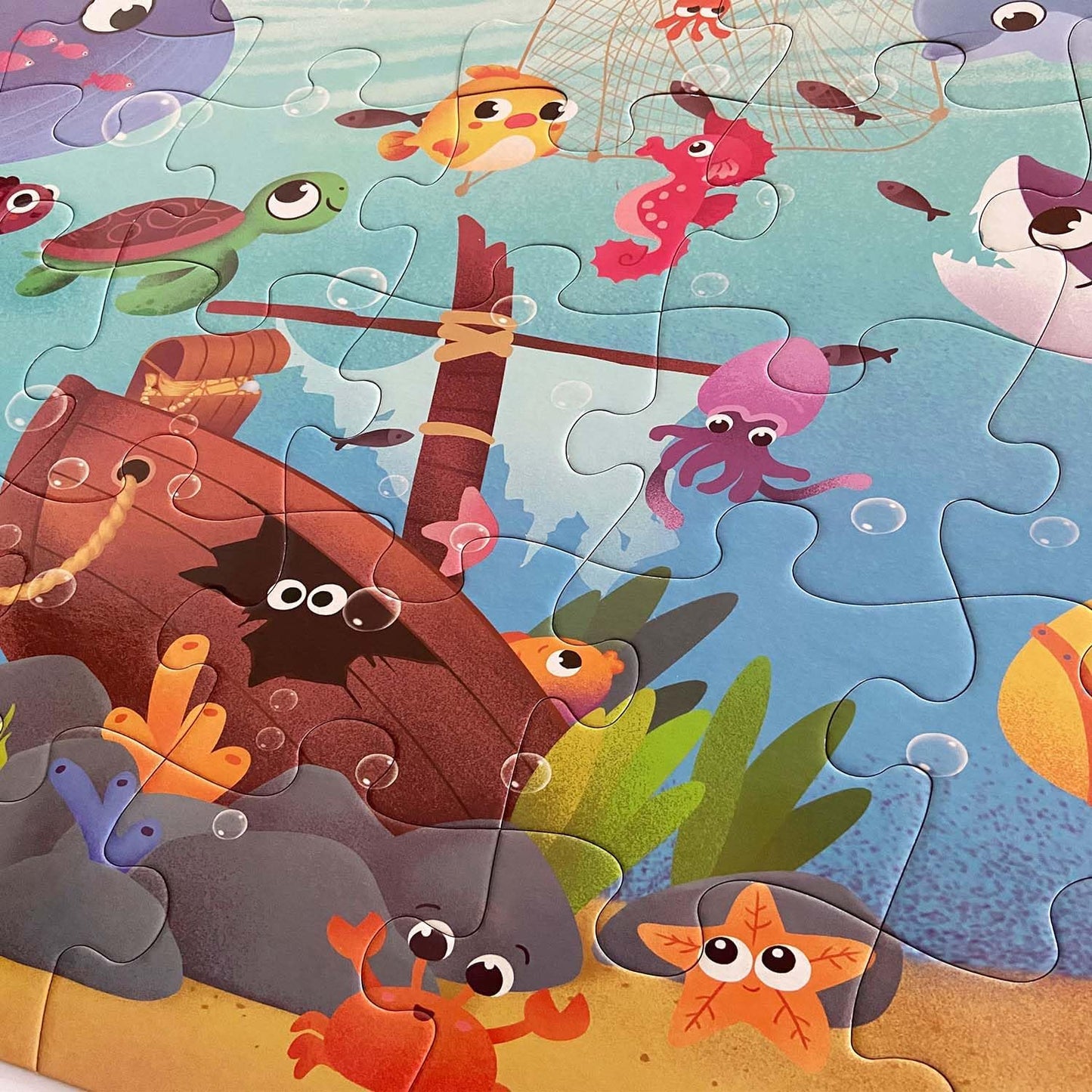Jumbo Floor Puzzle for Kids, Large Jigsaw Puzzles 35 Piece for Kids Ages 3-5,Preschool Learning & Education Toys, Gifts for 4-8 Year Old Boys and Girls (Grassland Animal)