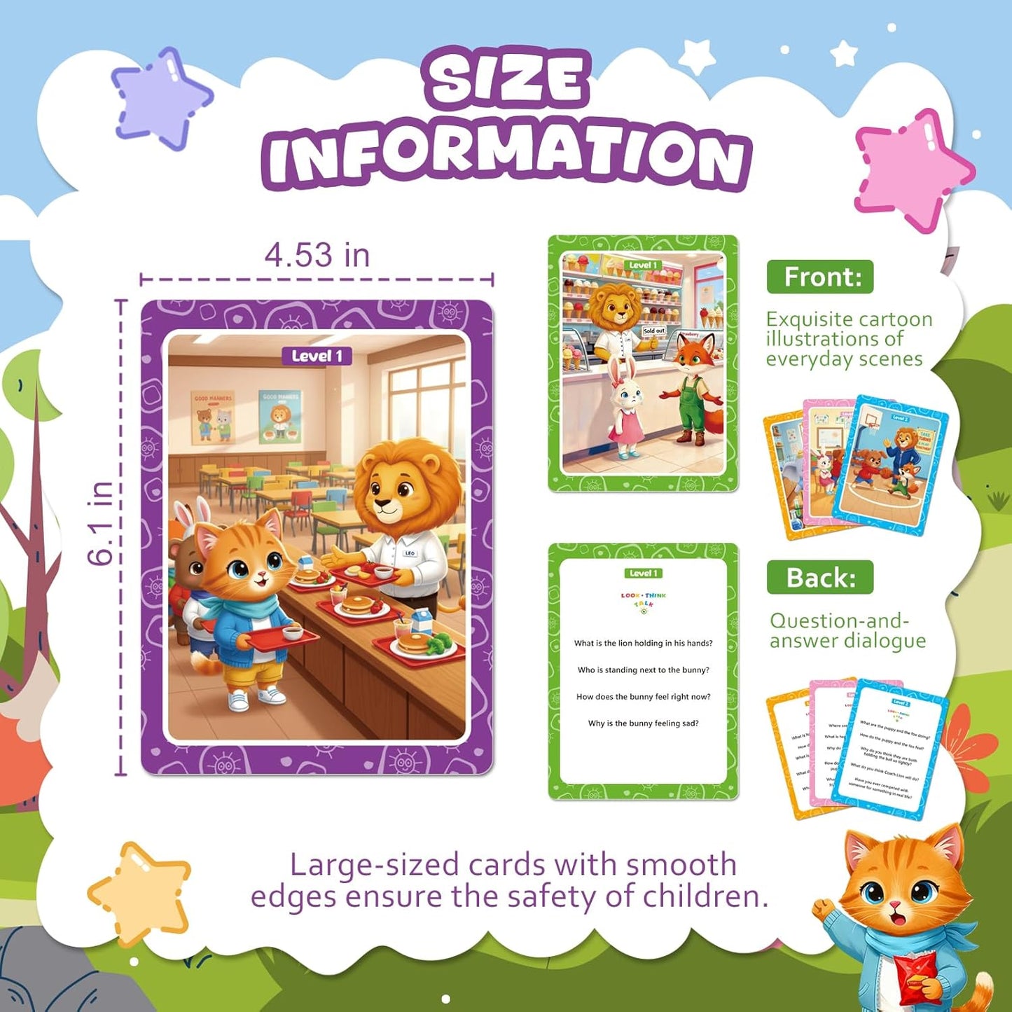 Conversation Cards, Look, Think, Talk. Kids Games for Speech Therapy Materials, Social Emotional Learning Activities, and Critical Thinking Skills Like Social Skills and Emotional Intelligence.