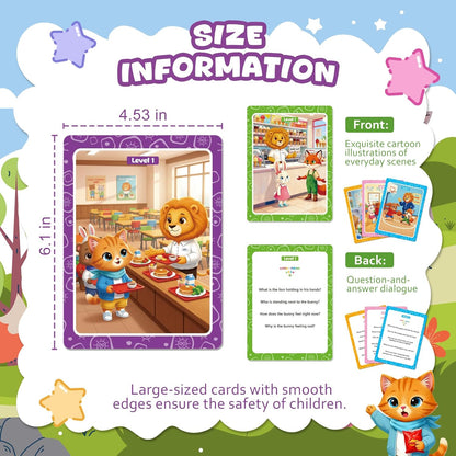 Conversation Cards, Look, Think, Talk. Kids Games for Speech Therapy Materials, Social Emotional Learning Activities, and Critical Thinking Skills Like Social Skills and Emotional Intelligence.