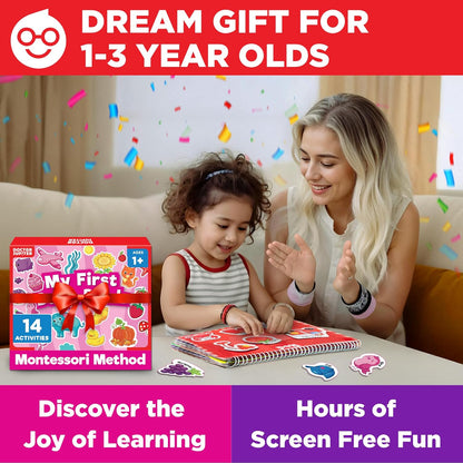 Doctor Jupiter My First Montessori Busy Book for Toddlers 1+ Year Olds | Preschool Learning Activities - Educational Travel Toys | Birthday Gift for Girls Ages 1,2,3
