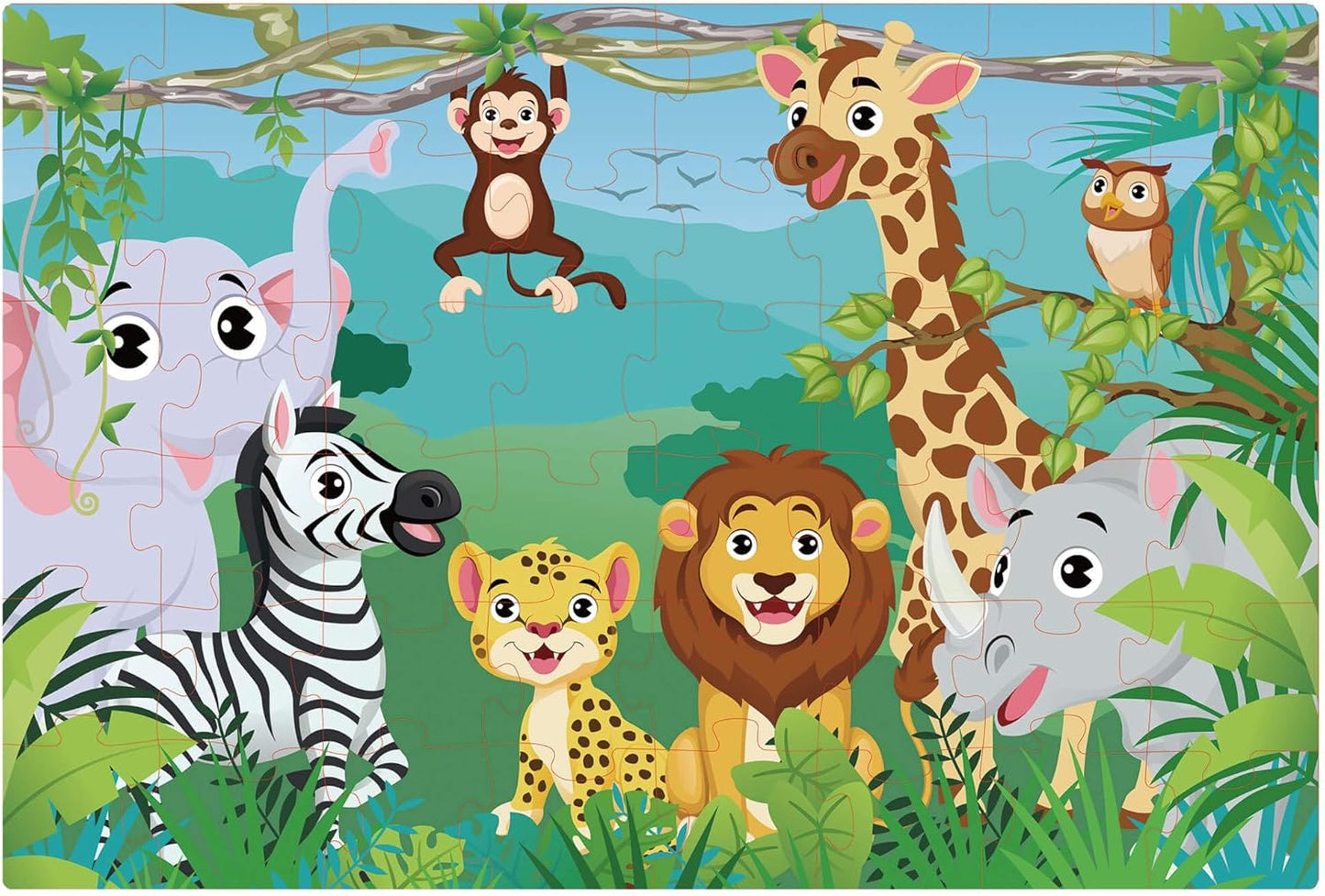 Farm Floor Puzzle for Kids 3-5: Educational Jigsaw Farm Scene - 48-Piece Large Puzzle 36 x 24 inches for Toddlers Learning Education Gift Family Activities