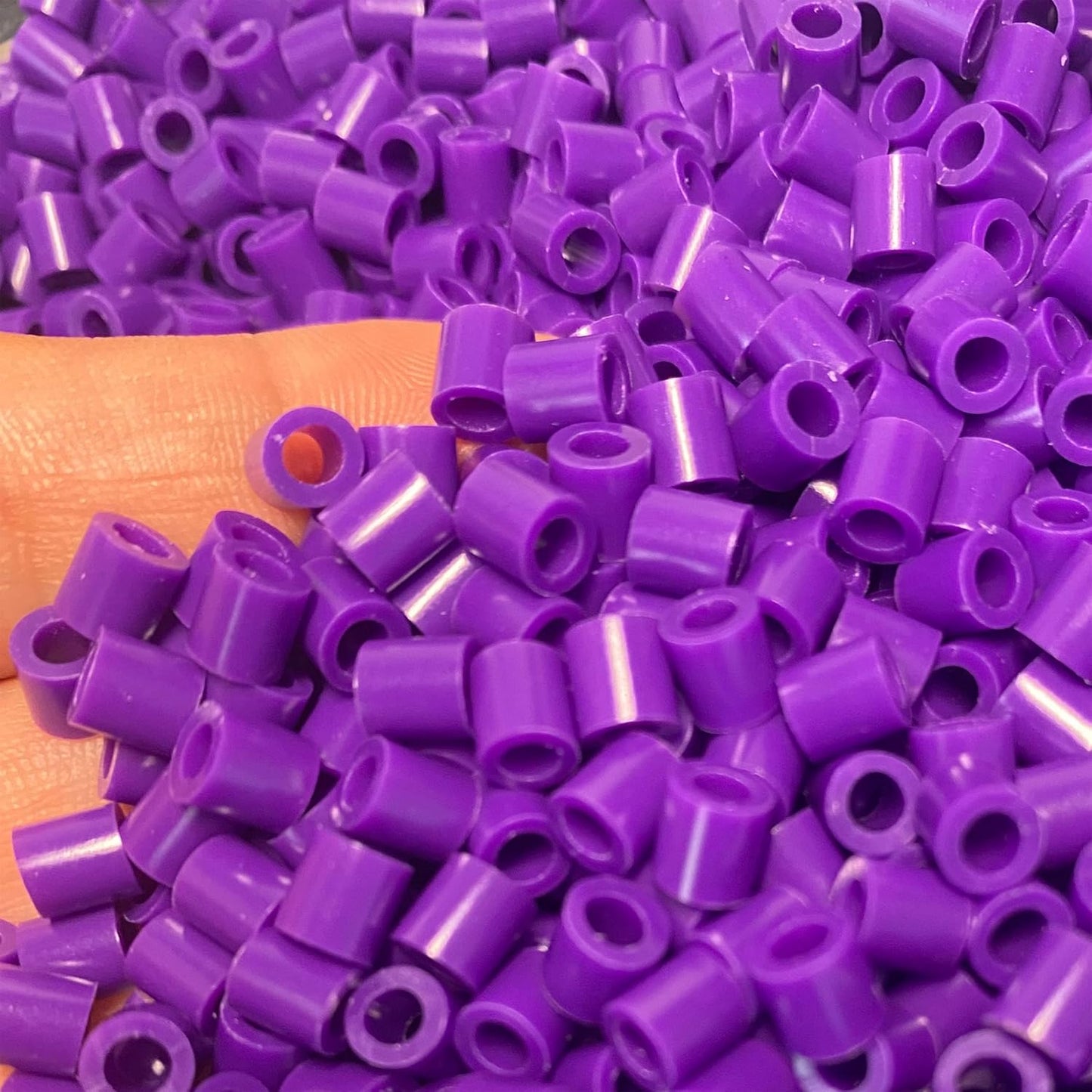 OEEKOI 5500Pcs Fuse Beads - 5mm Bulk Melting Beads for Crafts, Ideal for Christmas Birthday Gifts,Clear