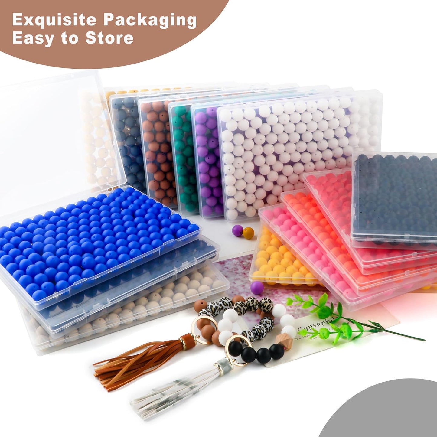 65Pcs 19mm Silicone Beads for Keychain Making Bracelet Necklace, Bulk Round Silicone Beads for Pens（Christmas Green） - Colors A