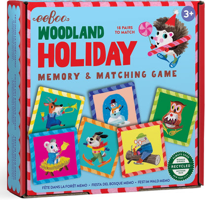 eeBoo: Memory & Matching Game- Little Birds- 18 Illustrated Matching Pairs, Concentration Tile Game, Informational Insert, Kids Ages 4+, 1-4 Players