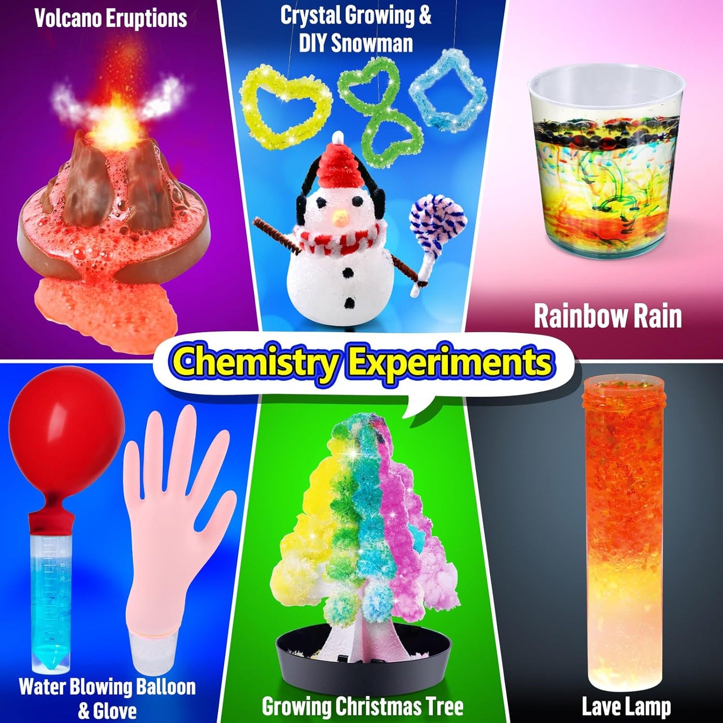 UNGLINGA 2026 Science Experiments Advent Calendar for Kids Boys Girls Toys Gifts - 24 Days of S.T.E.M Kit, Volcano, Chemistry, Physics, Gemstones, Countdown to Christmas Birthday Holiday