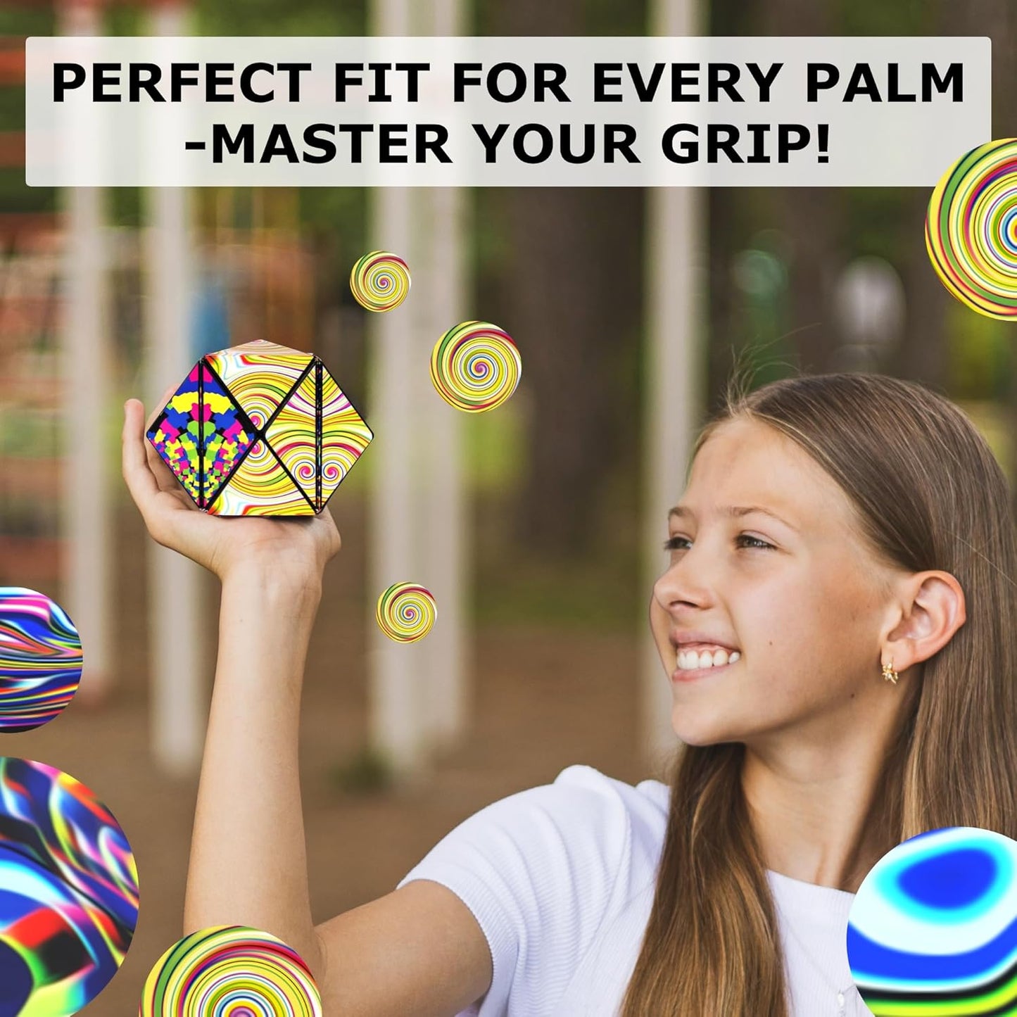 Shashibo Shape Shifting Box - Award-Winning STEM Fidget Toy with Ultra Strong Magnets - Puzzle Cube Transforms Into 100+ Shapes, Perfect Sensory Gift for Kids, Teens, and Adults (Cosmos)