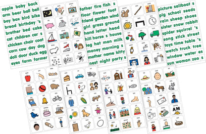 BARKER CREEK Learning Magnets, for Children, Picture Communication Symbol Magnets - High-Frequency Verbs & Companion Word Magnets (3000)