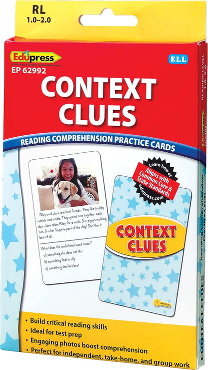 Edupress Reading Comprehension Practice Cards, Informational Text, Red Level (EP63437) Medium
