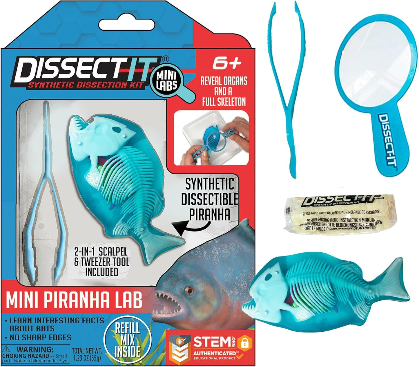 Dissect-It Discover-It Dinosaur Dig Kit, Dissecting Gel Kids Science Kit Project to Learn Anatomy, STEM Toys for Ages 6 and Above