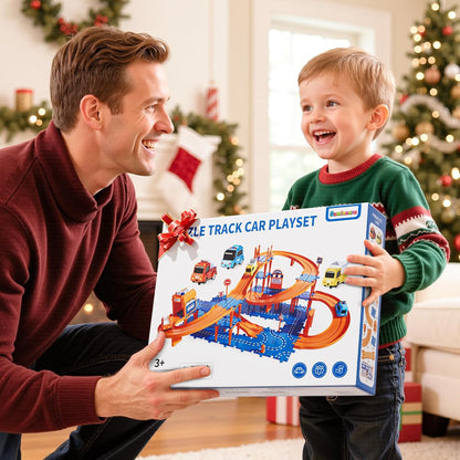 Toddler Puzzles Track Cars Toys for Kids, Boys and Girls Age 3-5 4-7, Floor Puzzle Race Track with Cars and Road Signs, Birthday Toy Games for 3 4 5 6 7 8 Year Old Birthday Gifts