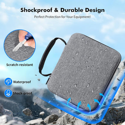 DM9 Digital Microscope Carrying Case - EVA Hard Storage Box Endoscope Case Travel Case Compatible with 4.3''/5''/7'' Digital Microscopes & Borescopes