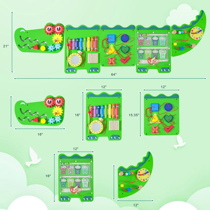 Unicorn Sensory Wall Panel for Kids - Activity Wall Busy Board Panels, Montessori Toddler Wall Activity Board, Wall Toys for Toddlers 3, Activity Cube, Perfect for Toddler Playroom, Pink