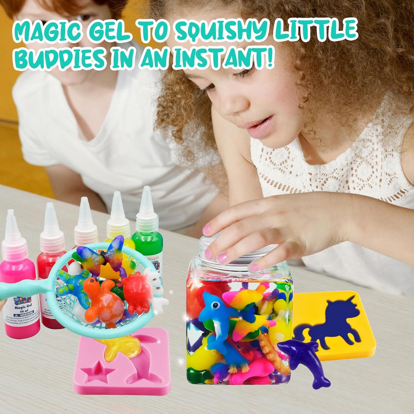 Sleepah Aqua Fairy Water Gel Kit for Kids Magic Water Elf Toy Make Your Own Squishies Craft Kits for Kids DIY Squishy Maker - Arts & Crafts for Kids Ages 5 6 7 8 9 - Gift Boys or Girls Kids Crafts