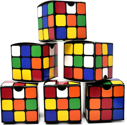 Gift Boutique 24 Pack Magic Cube Party Favor Boxes Cubes Puzzles Game Box Cardboard Gift Box Wrapping for Birthday Party Favors Supplies Decorations Fill with Candy Cupcake Goodies Prizes 3" Cubes