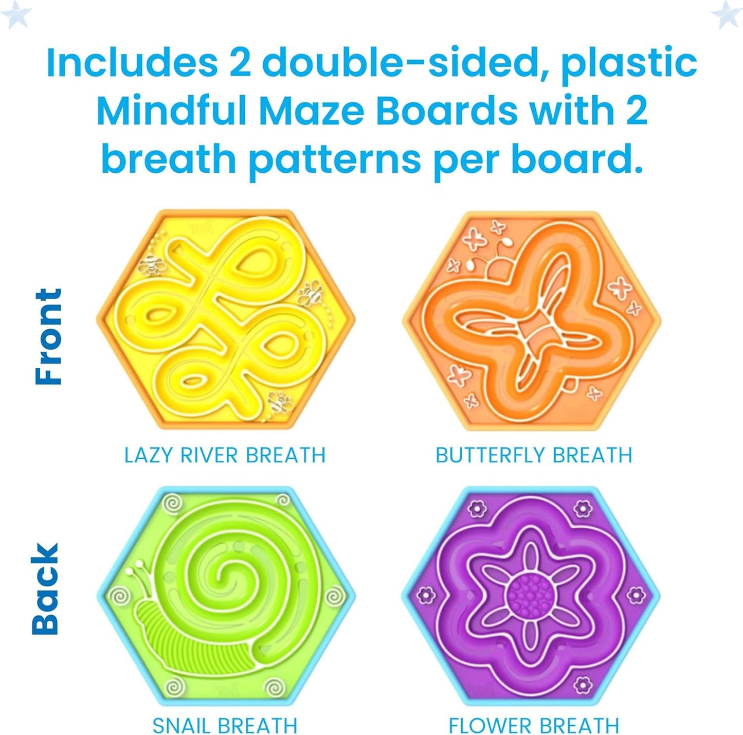 hand2mind Mindful Maze Garden Pack, Tactile Sensory Toys for Toddlers, Calm Down Corner Supplies, Mindfulness for Kids, Occupational Therapy Toys, Quiet Fidgets for Classroom, for Kids