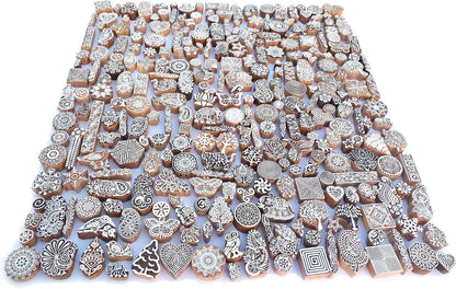Royal Kraft Assorted Wooden Block Printing Stamps (Set of 10) Bulk01_10