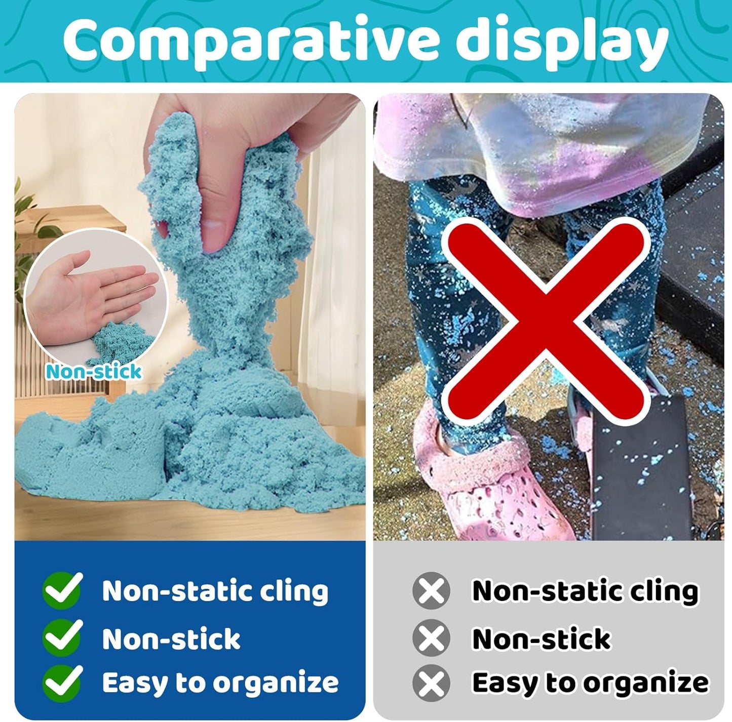 Kaelinda Ocean Sensory Bin - Sea Animals Toys for Kids 3-5, Sensory Bin Sand Gifts for Toddler 3-4, Ocean Toys Sensory Sand for Boys Girls Birthday 3 4 5 6 7 8 Year Old