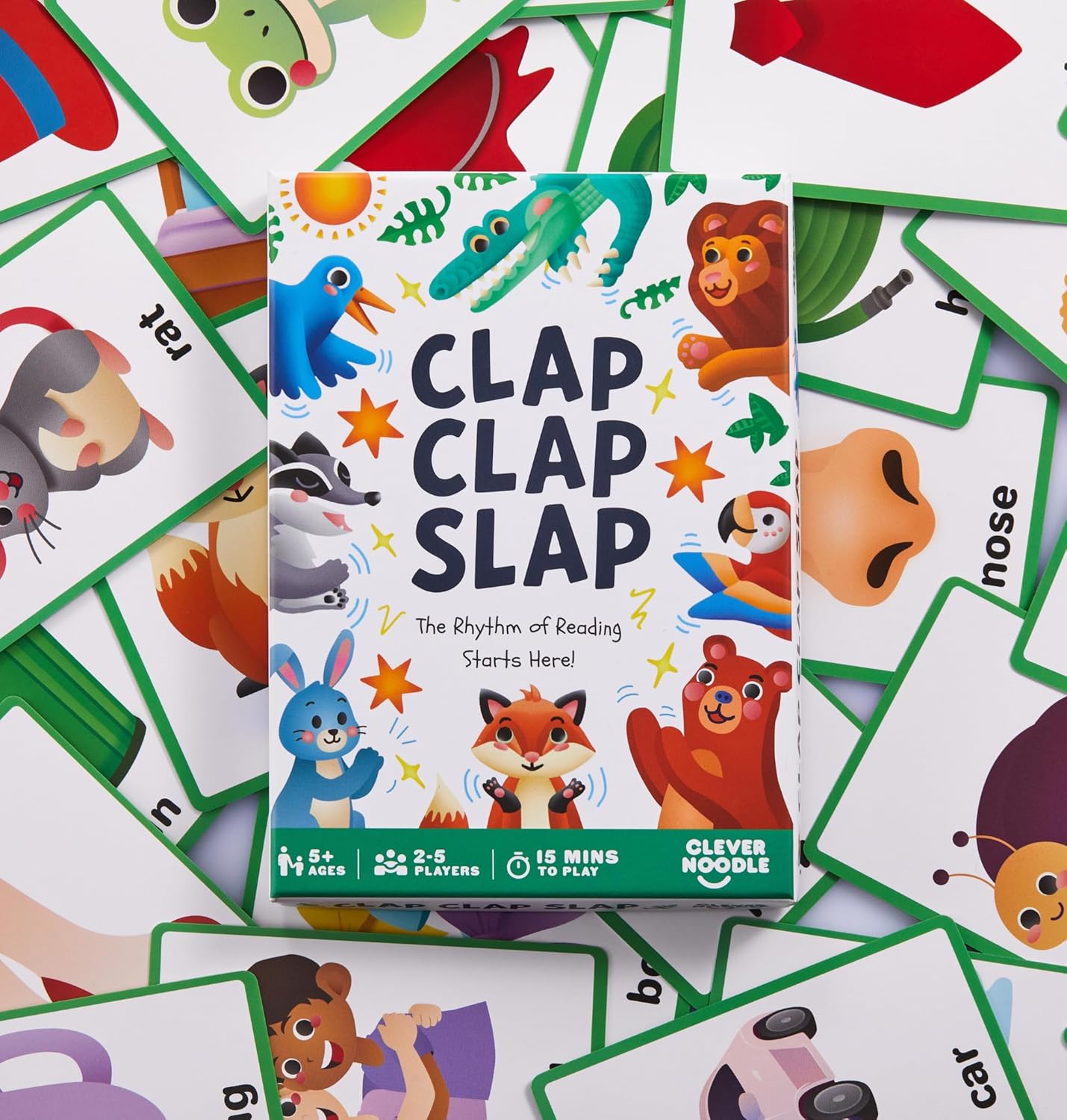 Clever Noodle Clap Clap Slap I Rhyming Games for Kindergarten I Reading Games for Kids I Preschool Learning Activities I Science of Reading