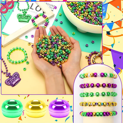 UPINS 1200Pcs Christmas Pony Beads Friendship Plastic Small Hair Beads Red Green White Pony Beads for Necklace Supplies (Christmas)