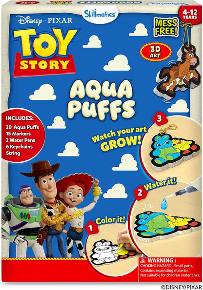 Skillmatics Aqua Puffs - 3D Art Kit, Animals, Mess-Free Paint by Number Craft for Kids, DIY Color Activity, Screen-Free Entertainment, Travel & Creative Gift for Girls & Boys Ages 4, 5, 6, 7, 8, 9, 10