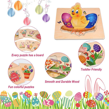 8pcs Wooden Puzzles for Toddlers 1-3, Toddler Puzzles Ages 2-4, Montessori Toys for 1-3+ Years Girl Boy, Sea Animal Puzzle for Kids, Jigsaw Puzzle Educational Toys Preschool for 1-4