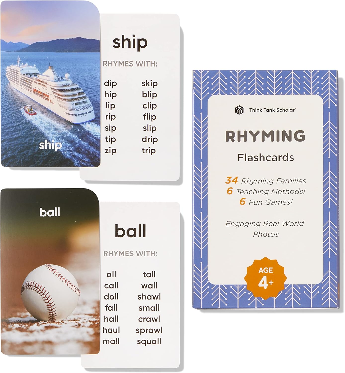 Award-Winning Flash Cards for Preschool & Kindergarten – 5-Deck Set, 180 Jumbo Cards – Learn Alphabet, Numbers, Colors, Shapes, First Words, Opposites & Rhyming – for Kids Ages 2–5